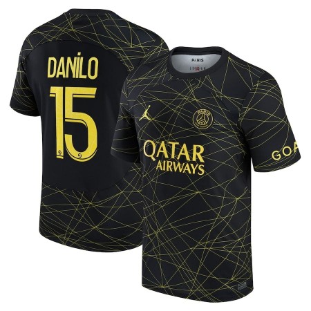 Virallinen pelipaita Paris Saint-Germain DANILO 15 4. Paita Jordan 2022-23 Lyhythihainen - Miesten